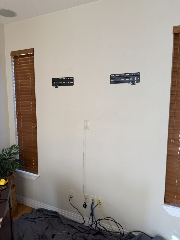 Samsung Frame TV mounting with wire concealment HandyWoody