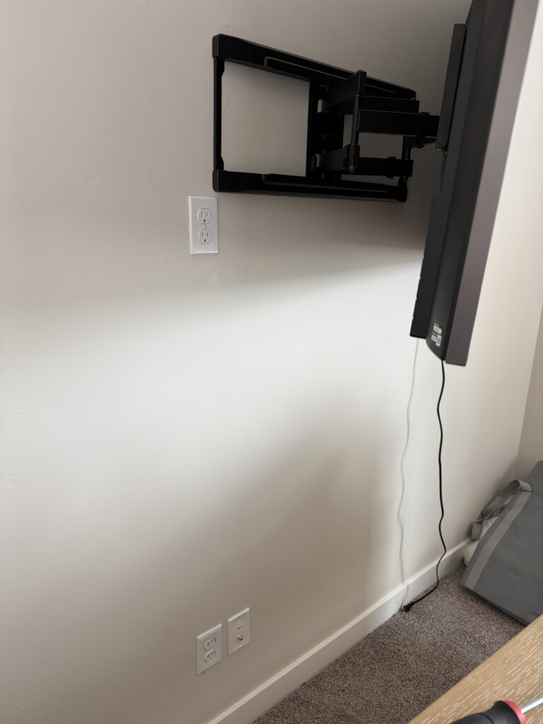 TV mounting and wire concealment with HandyWoody in Utah
