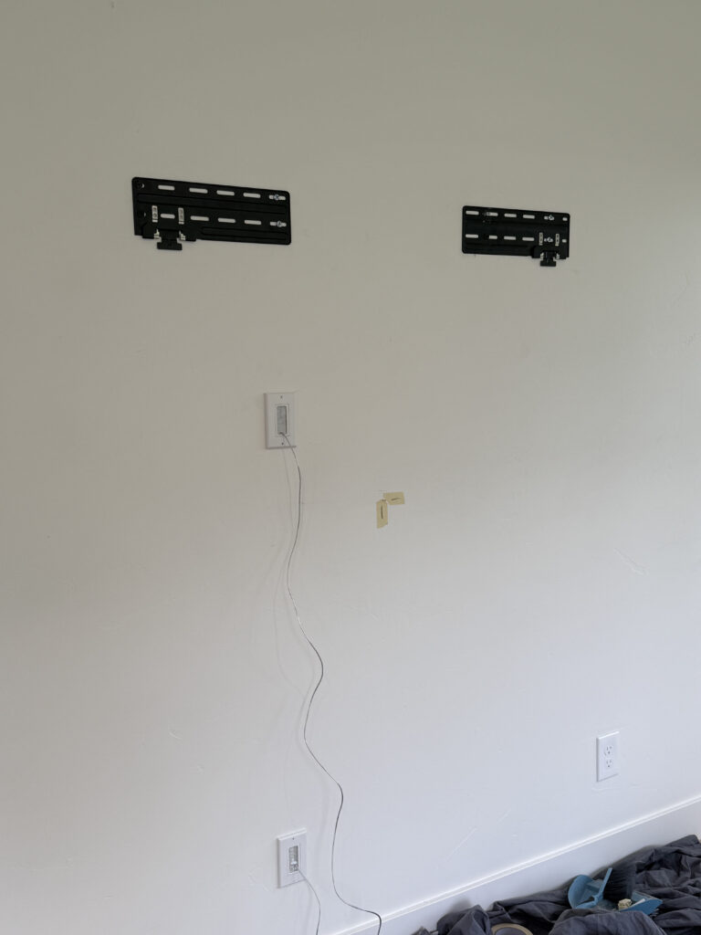 Samsung Frame TV mounting with wire concealment HandyWoody