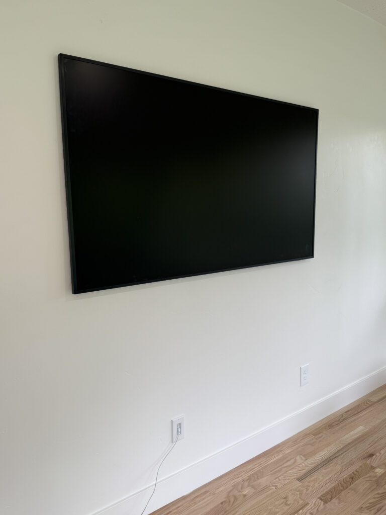 Samsung Frame TV mounting with wire concealment HandyWoody
