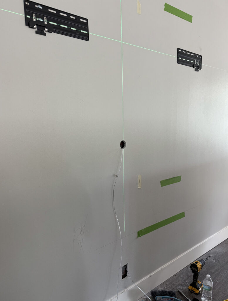 Samsung Frame TV mounting with wire concealment HandyWoody