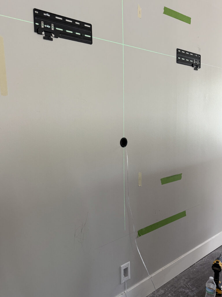 Samsung Frame TV mounting with wire concealment HandyWoody