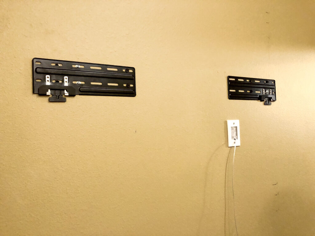 Samsung Frame TV mounting with wire concealment HandyWoody